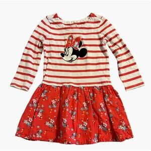 Baby Gap Disney Minnie Mouse striped Floral Dress Size 3